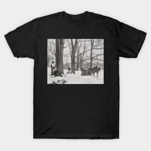 Vermont Maple Sugar Camp, 1906. Vintage Photo T-Shirt